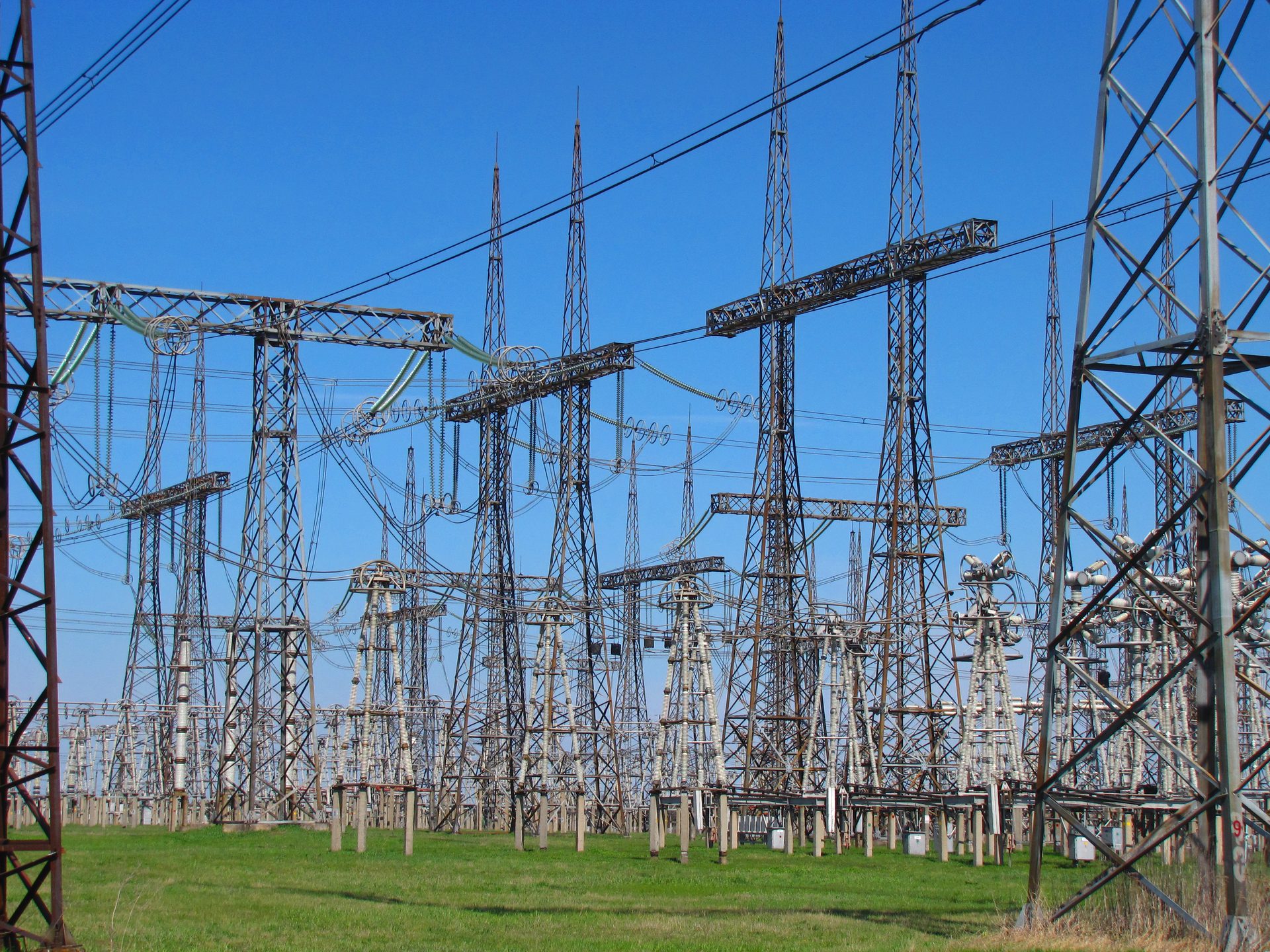 High-voltage switchyard